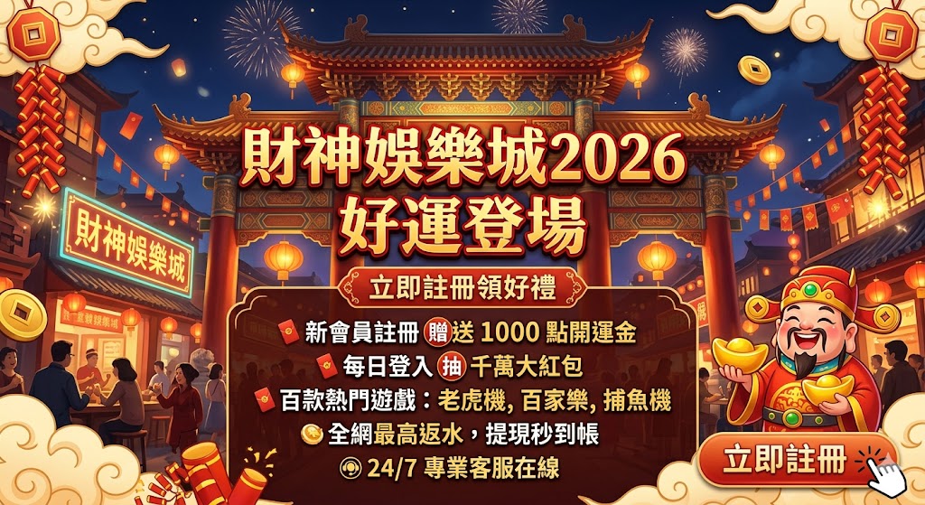 財神娛樂城2026好運登場｜立即註冊領好禮